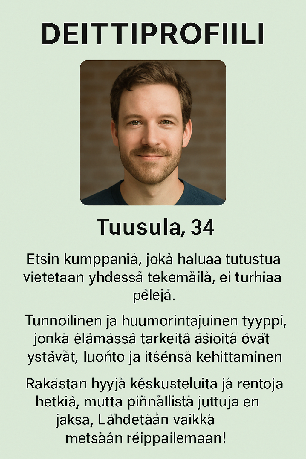 vinkit seksiseuran löytämiseen tuusulassa: luo toimiva profiili houkuttelevalla esittelyllä, laadukkailla kuvilla ja selkeillä rajauksilla. aloita turvallisesti.